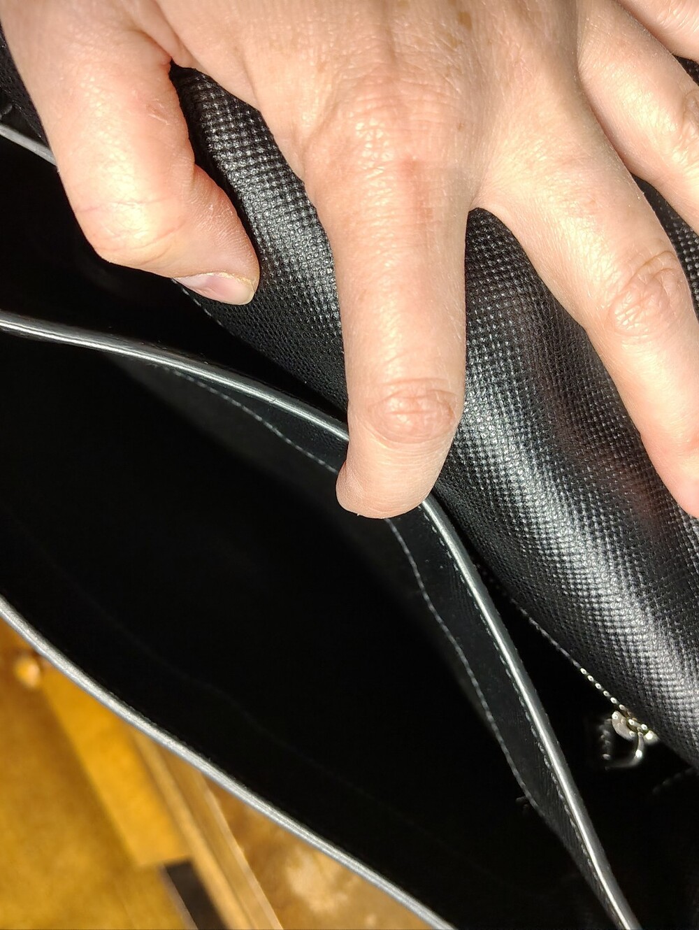 Prada Black Textured Leather Crossbody Bag with Buckle Detail - Picture 7 of 16